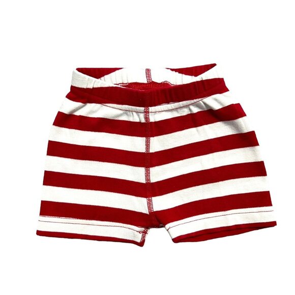 Hanna Andersson Sz 80 (18-24m) Red Striped Christmas Short Pajamas - Picture 5 of 6